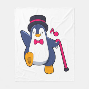 Penguin as Groom with Tie Fleece Blanket