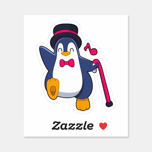 Penguin as Groom with Tie Sticker