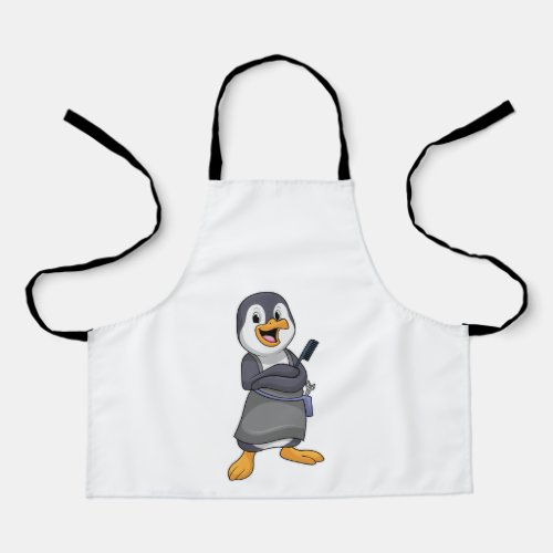 Penguin as Hair stylist with Comb Apron