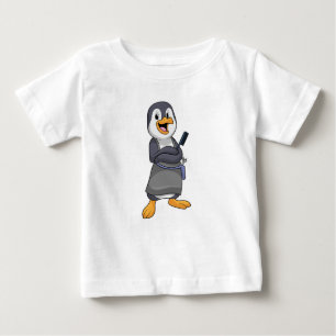 Penguin as Hair stylist with Comb Baby T-Shirt