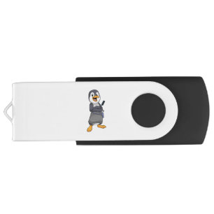 Penguin as Hair stylist with Comb Flash Drive