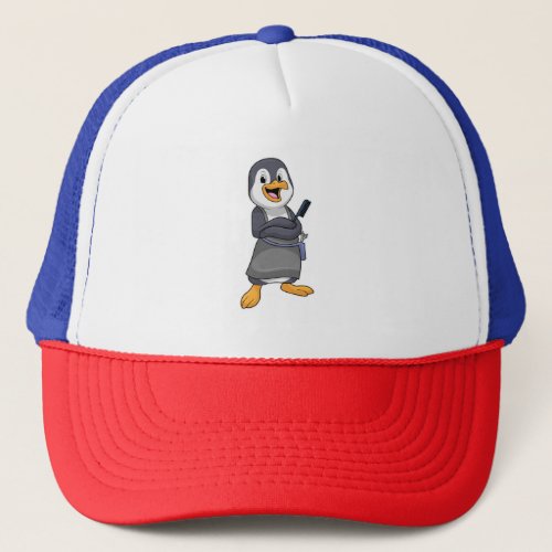 Penguin as Hair stylist with Comb Trucker Hat