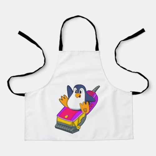 Penguin as Hairdresser with Razor Apron