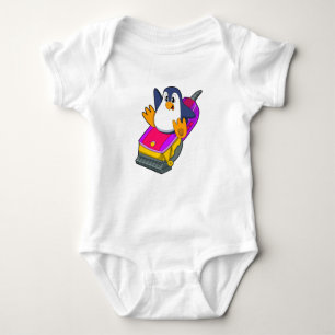 Penguin as Hairdresser with Razor Baby Bodysuit