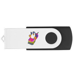 Penguin as Hairdresser with Razor Flash Drive