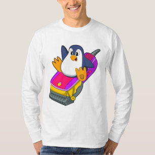 Penguin as Hairdresser with Razor T-Shirt