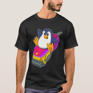 Penguin as Hairdresser with Razor T-Shirt