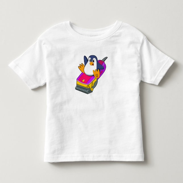 Penguin as Hairdresser with Razor Toddler T-shirt (Front)