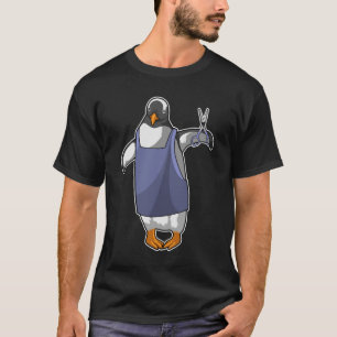 Penguin as Hairdresser with Scissors T-Shirt