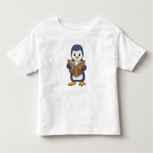 Penguin as Nerd with Book Toddler T-shirt