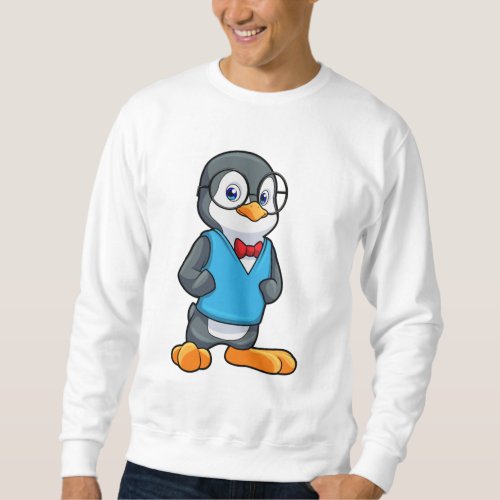 Penguin as Nerd with Glasses Sweatshirt