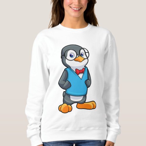 Penguin as Nerd with Glasses Sweatshirt