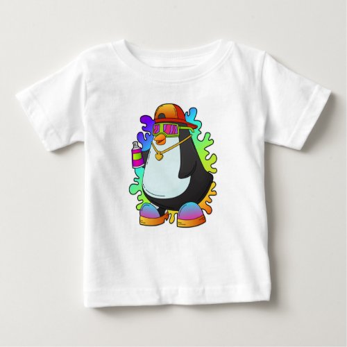 Penguin as Painter with Spray Baby T_Shirt