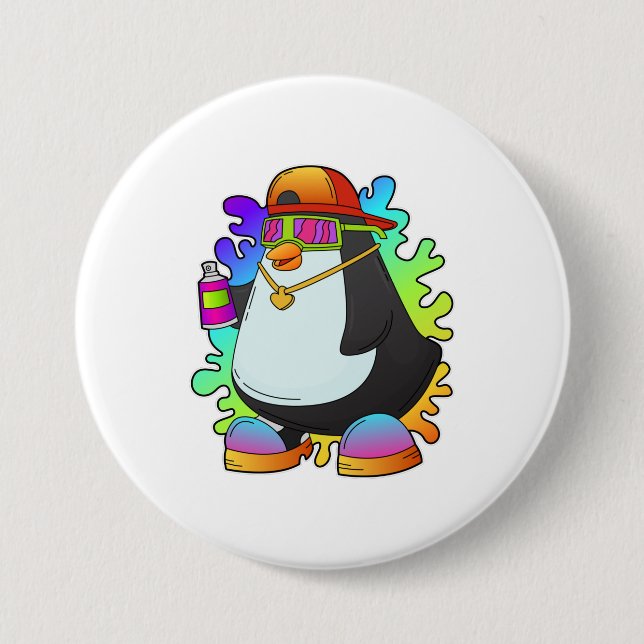 Penguin as Painter with Spray Button (Front)