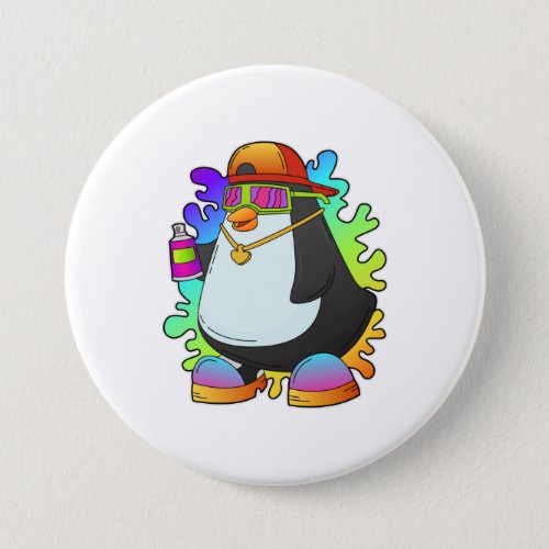 Penguin as Painter with Spray Button