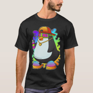 Penguin as Painter with Spray T-Shirt