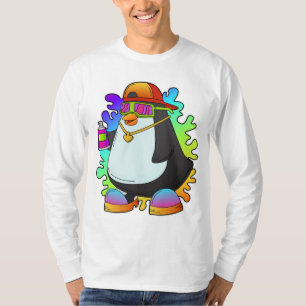 Penguin as Painter with Spray T-Shirt