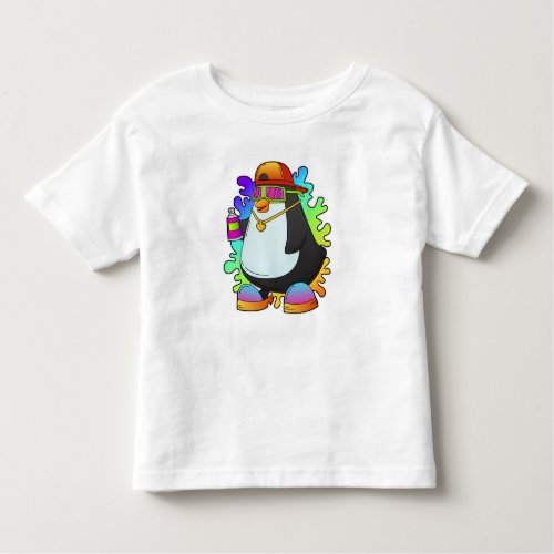Penguin as Painter with Spray Toddler T_shirt
