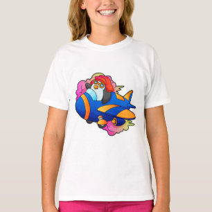 Penguin as Pilot with Plane T-Shirt