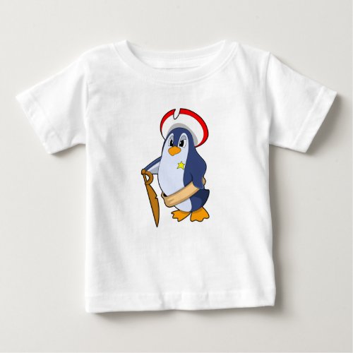 Penguin as Pirate with Hat Baby T_Shirt