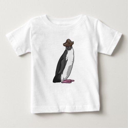 Penguin as Pirate with Hat Baby T_Shirt