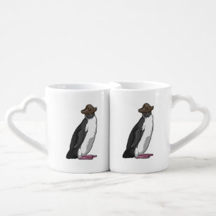 Penguin as Pirate with Hat Coffee Mug Set