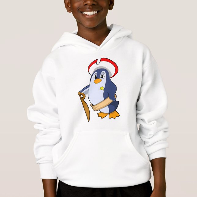 Penguin as Pirate with Hat Hoodie (Front)
