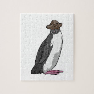 Penguin as Pirate with Hat Jigsaw Puzzle