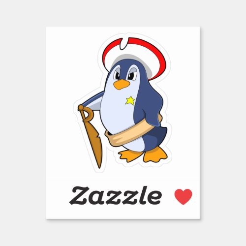 Penguin as Pirate with Hat Sticker