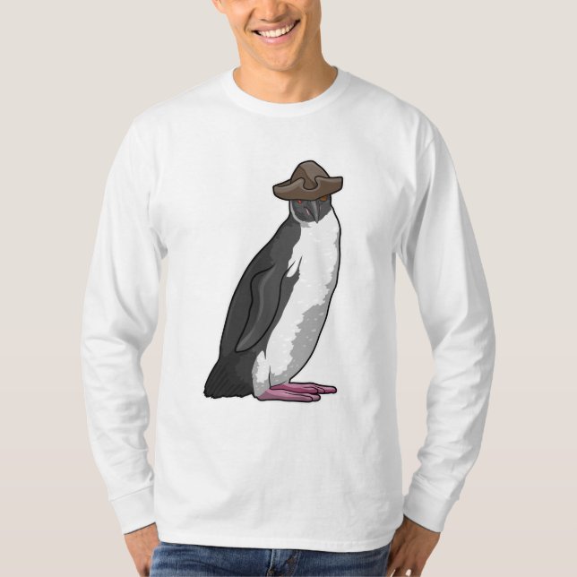 Penguin as Pirate with Hat T-Shirt (Front)
