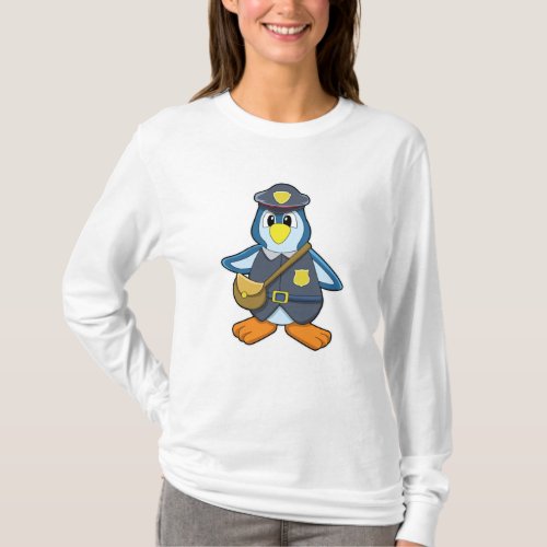 Penguin as Policewoman with Handbag T_Shirt