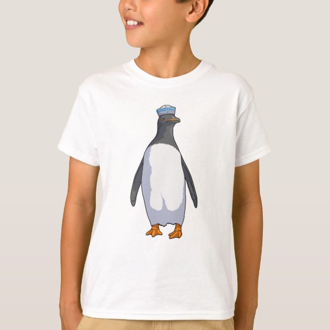Penguin as Sailor with Hat T-Shirt (Front)