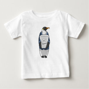Penguin as Secretary with Stack of paper Baby T-Shirt