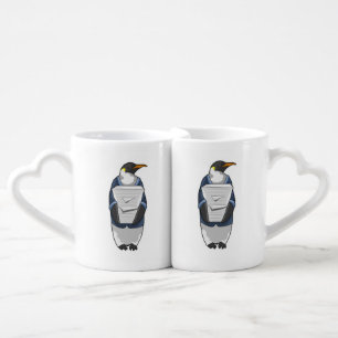 Penguin as Secretary with Stack of paper Coffee Mug Set