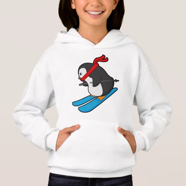 Penguin as Skier with Ski Hoodie (Front)