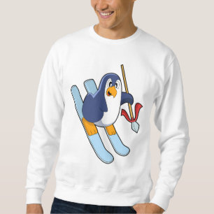 Penguin as Skier with Ski Sweatshirt