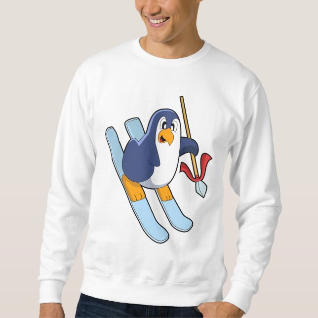 Penguin as Skier with Ski Sweatshirt (Front)