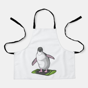 Penguin as Snowboarder with Snowboard Apron