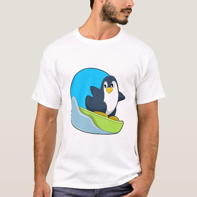 Penguin as Snowboarder with Sonowboard.PNG T-Shirt (Front)