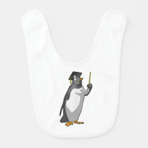 Penguin as Teacher with Pointer Baby Bib