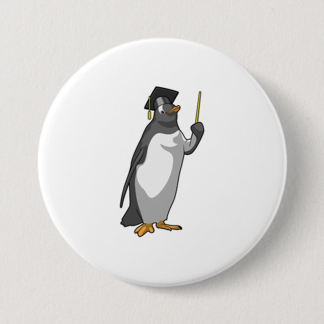 Penguin as Teacher with Pointer Button (Front)