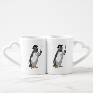 Penguin as Teacher with Pointer Coffee Mug Set