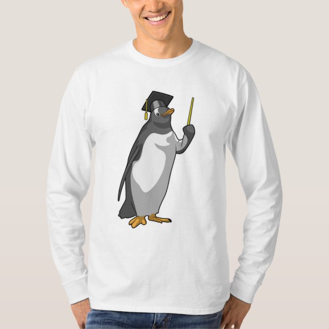 Penguin as Teacher with Pointer T-Shirt (Front)