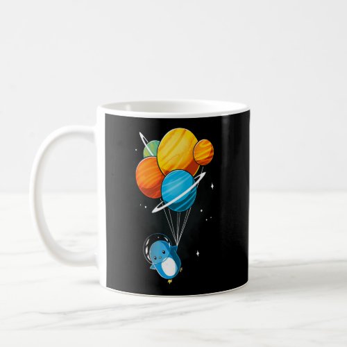 Penguin Astronaut Penguin In Space Holding Planet  Coffee Mug