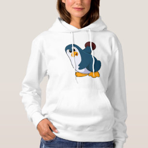 Penguin at Bowling with Bowling ball Hoodie