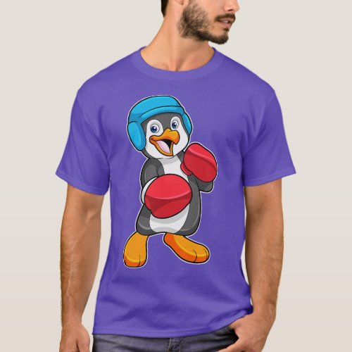 Penguin at Boxing with Boxing gloves Helmet T_Shirt