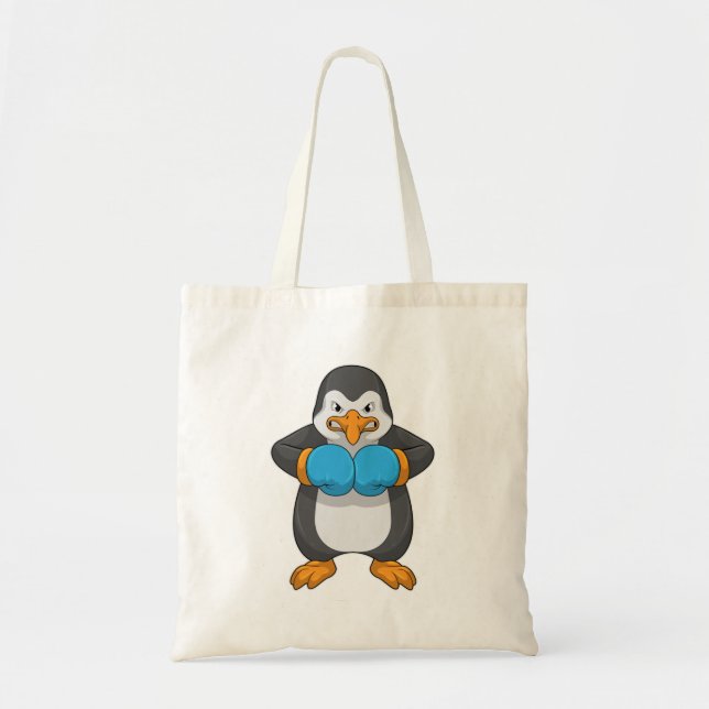 Penguin at Boxing with Boxing gloves Tote Bag (Front)