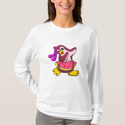 Penguin at Dance with Skirt T_Shirt