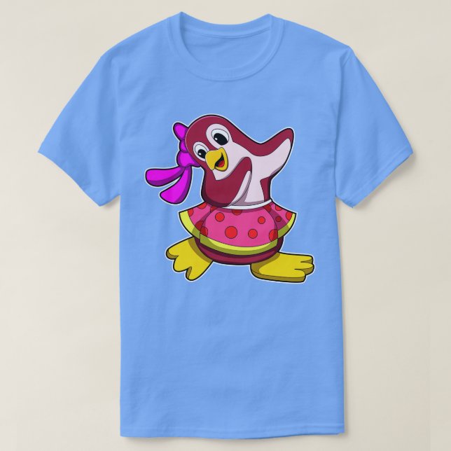 Penguin at Dance with Skirt T-Shirt (Design Front)