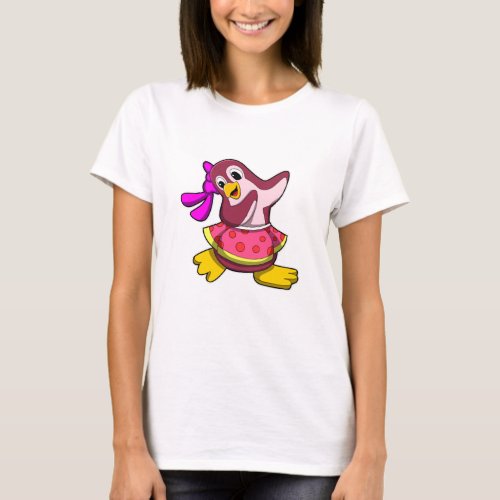 Penguin at Dance with Skirt T_Shirt